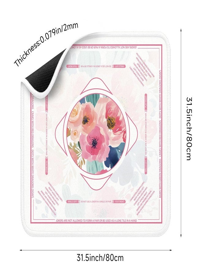 molovsiny Mahjong Mat for Table - Durable Mahjong Table Cover with Unique Design, Premium Mahjong Accessories, Perfect Mahjong Gifts for Women, Game Mat for Mahjong and Board Game Enthusiasts Whispering Roses - Image 2